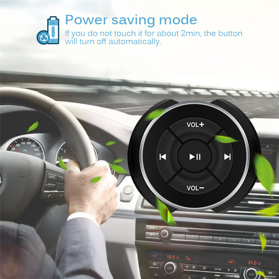 Car Steering Wheel Remote Control Bluetooth Media Button For IOS Android Phone