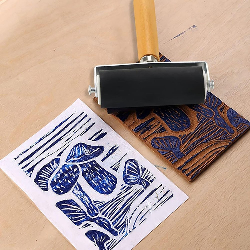 3 Pack Rubber Roller Brayer Rollers, Art Craft Roller Print,Ink,Stamping Tools