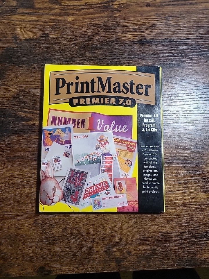 Preowned Print Master Deluxe 7.0 PC Software - WINDOWS 95 98 NT 4.0 or Later