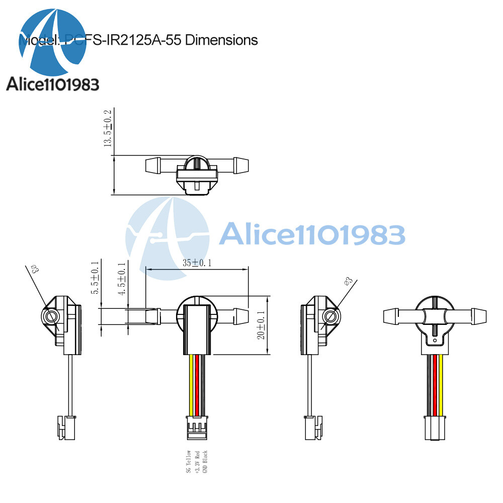DC3.3V-5V Water Level Sensor Water Flow Switch Pipeline Liquid Level Detection
