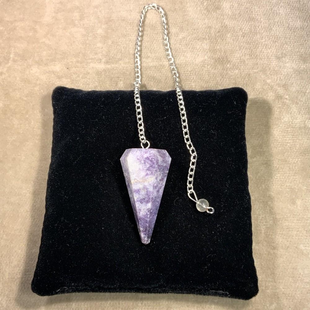 Lepidolite Gemstone Pendulum / Pendant #3