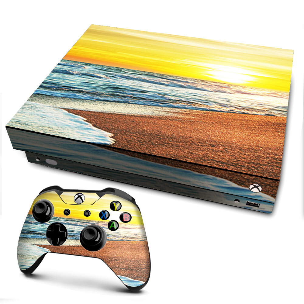 Xbox One X Console Skins Decal Wrap ONLY Ocean Sunset