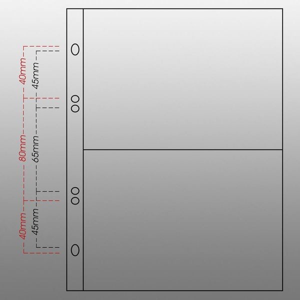 10 Prophila banknote sheets, 2 pockets black