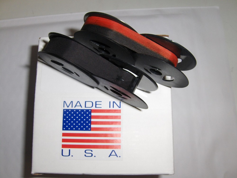 Smith Corona Electra 210 Typewriter Ribbon 2 Pack - (1) Solid Blk + (1) Blk/ Red