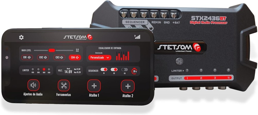 Stetsom STX 2436 Bluetooth DSP PRO - Digital Signal Processor - Audio Processor