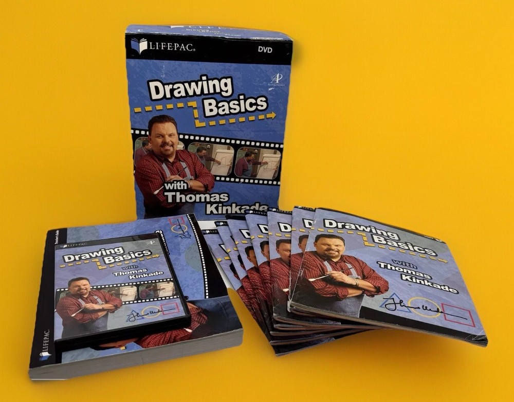 Drawing Basics Thomas Kinkade Complete BoxSet DVD 5 Unit Workbooks Teacher Guide