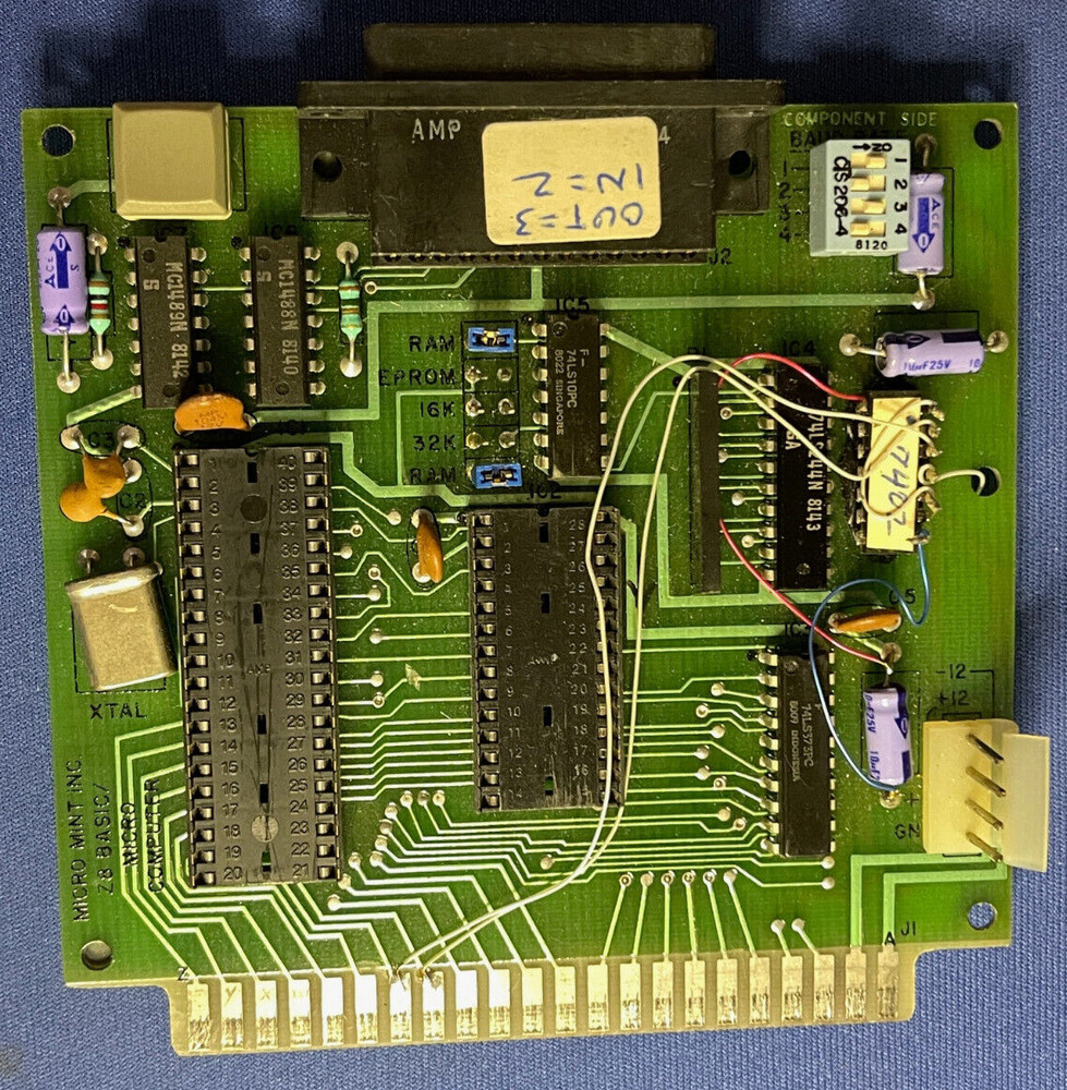 Z8 BASIC MICRO COMPUTER MICROMINT + IC'S CIRCUIT CELLER CIARCIA ITEM#2