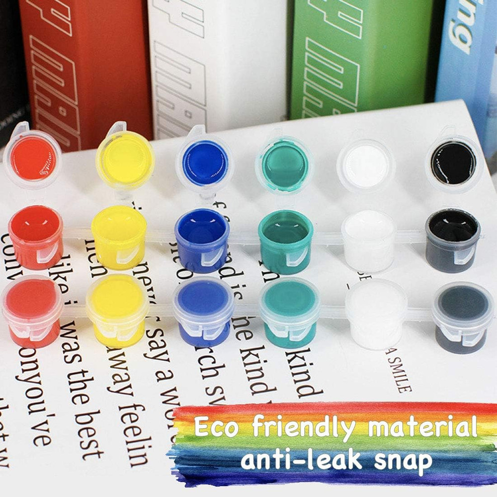 36 Empty Paint Pots with Lids, 5 ml/0.17 OZ Clear Empty Storage Paint Containers