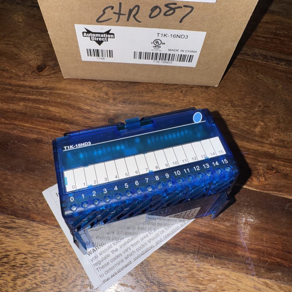 Automation Direct Terminator T1K-16ND3 DC Input Module New, LO1