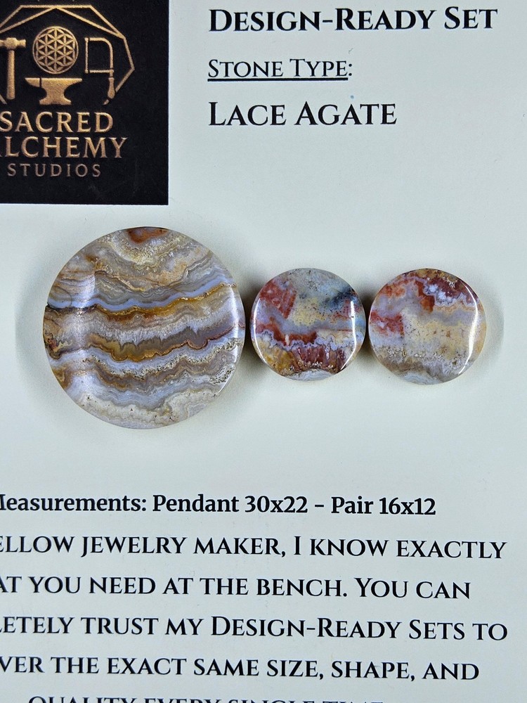 Circle Shape - Lace Agate - Design-Ready Set