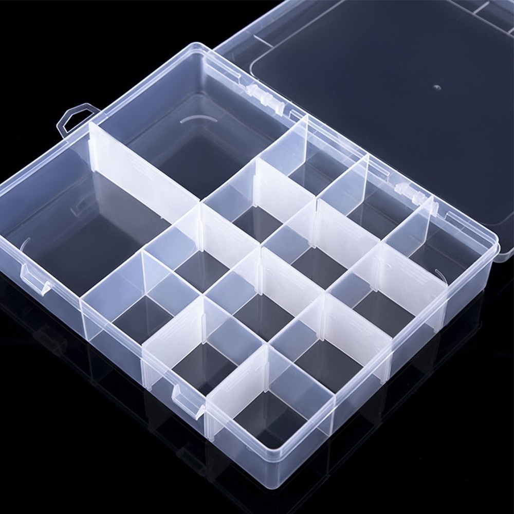 Adjustable Plastic Storage Box Organizer for Screws 14 Grids Compartment Box