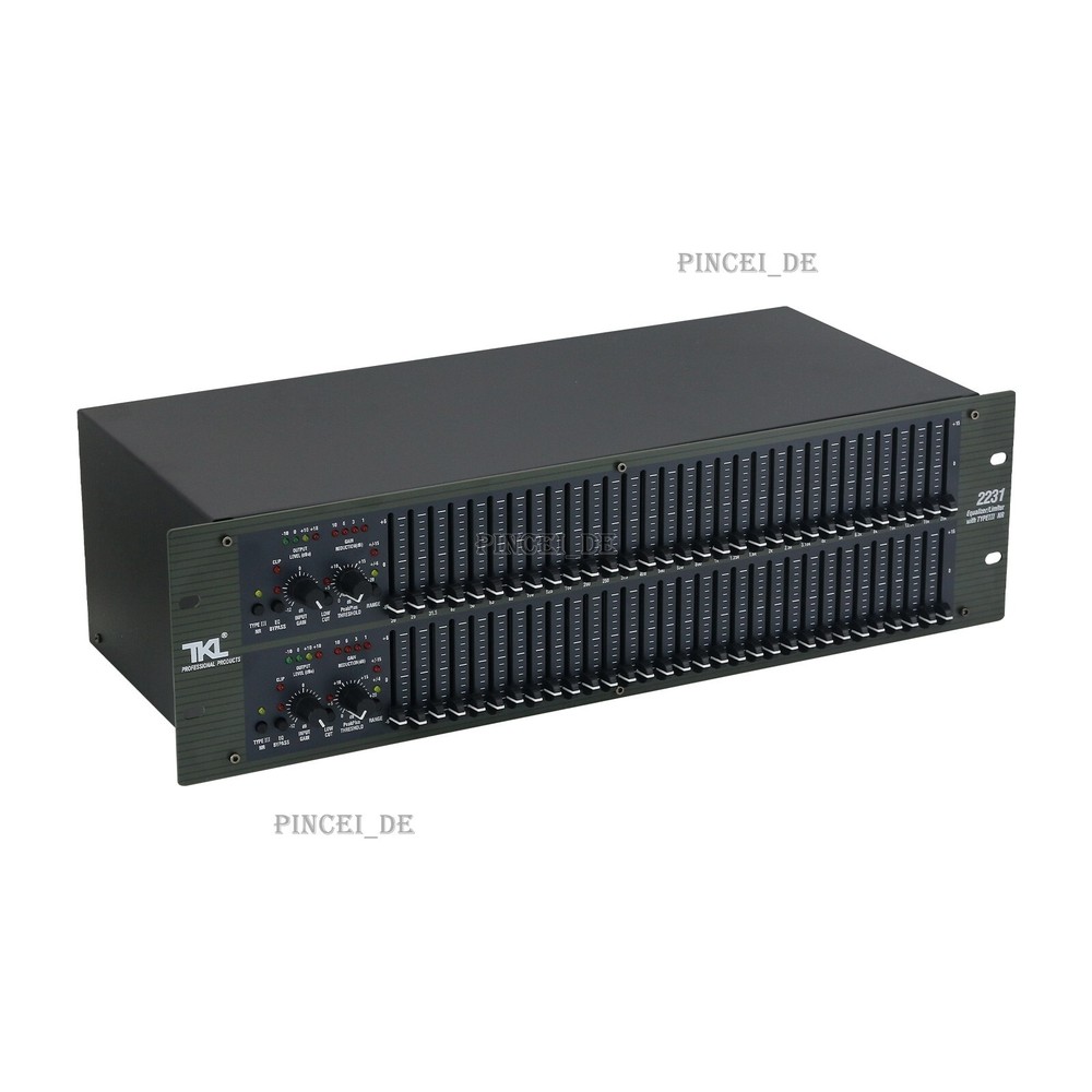TKL-2231 Dual 31-Segment 2U High Performance Equalizer with Amplitude Limiter