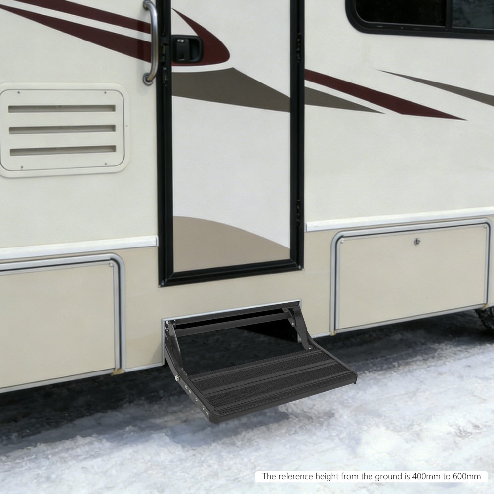 RV Step Folding Step Manual Drop Down Step Caravan/Trailer Step 200kg/440.92lbs