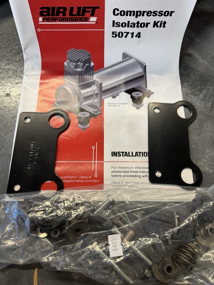 Airlift Performance Air Compressor Isolator Kit 50714