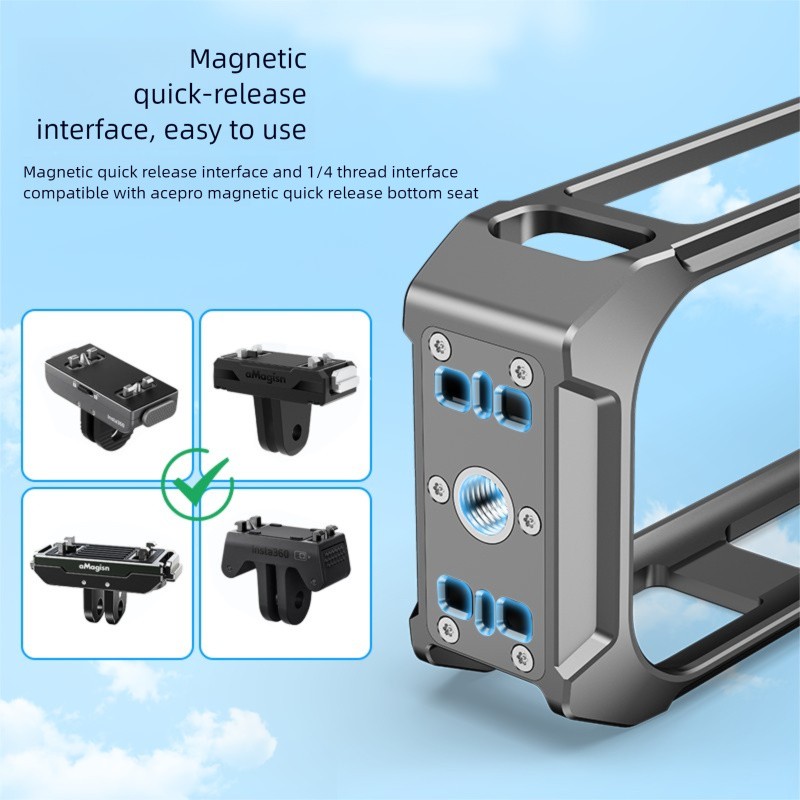 Camera Aluminium Protective Bezel Expanded Protective Frame for Insta360 X5