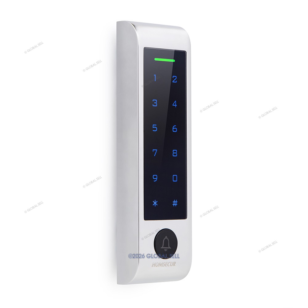 HOMSECUR Access Control Reader With 10pcs KeyFobs App Manage Unlocking Records