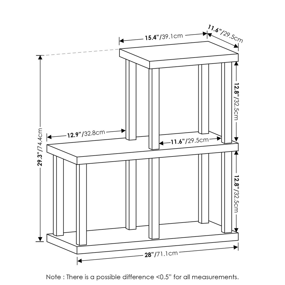 Tools 3-Cube Decorative Display Shelf in Americano/Black