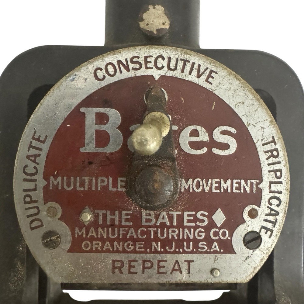 Bates Numbering Machine~Stamp Consecutive Duplicate Triplicate Repeat 6Wheel Vtg