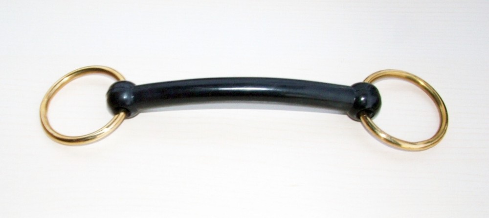 Whole Ringed Flexible Rubber Overcheck Bradoon Bit