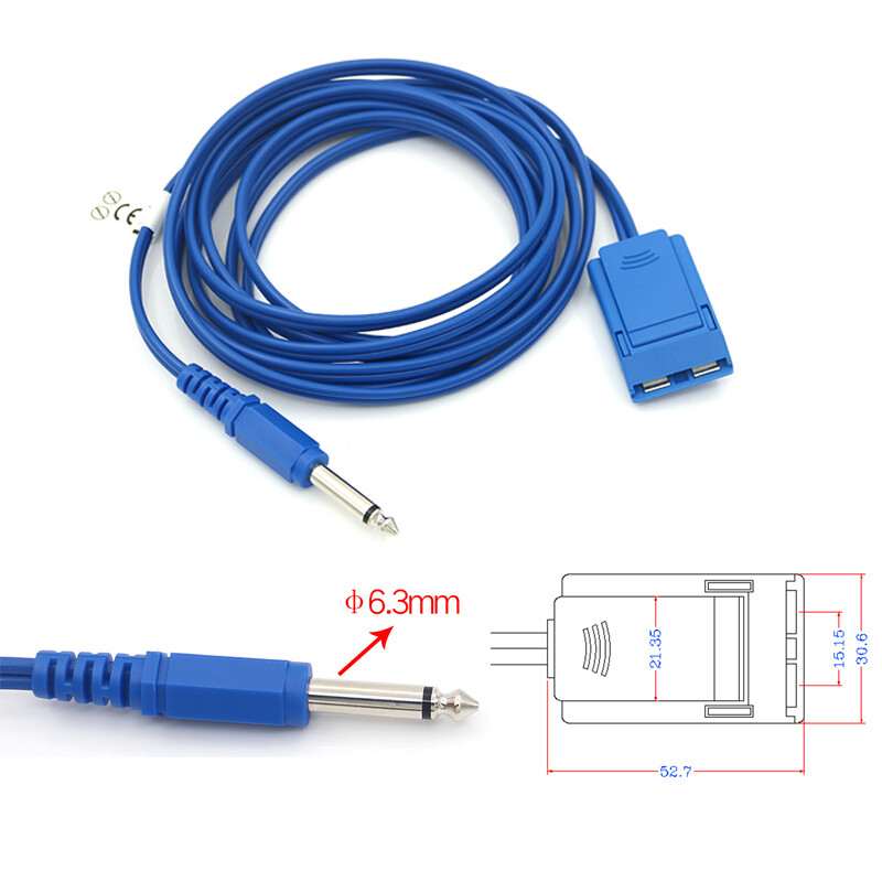 Negative Plate Connecting Cable durable Patient Return Electrode Electrocautery