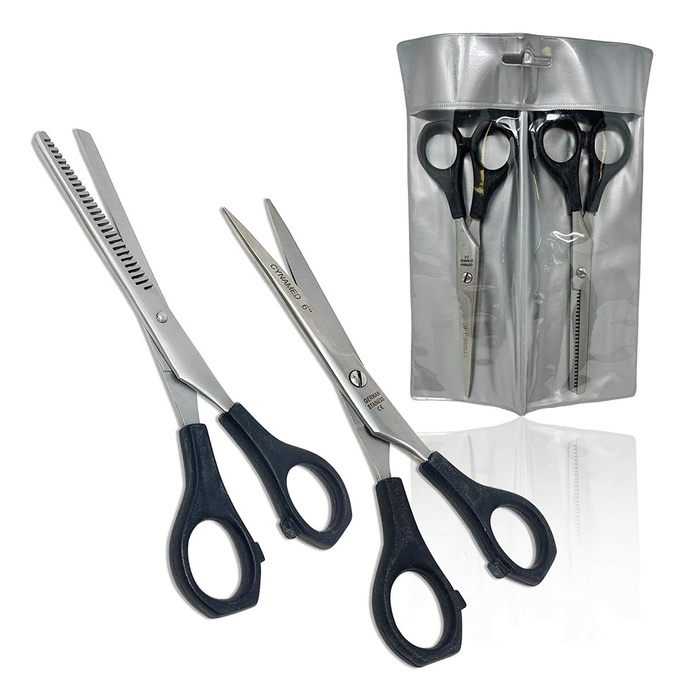 6in. Professional Saloon Hair Cutting & Thinning Scissors  with Plastic Handle