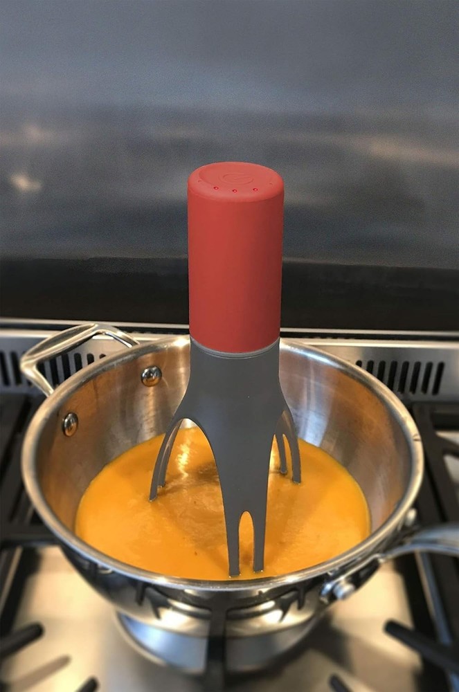 Red LED-Enhanced Automatic Stirrer with Hands-Free Operation - Kitchen Essential