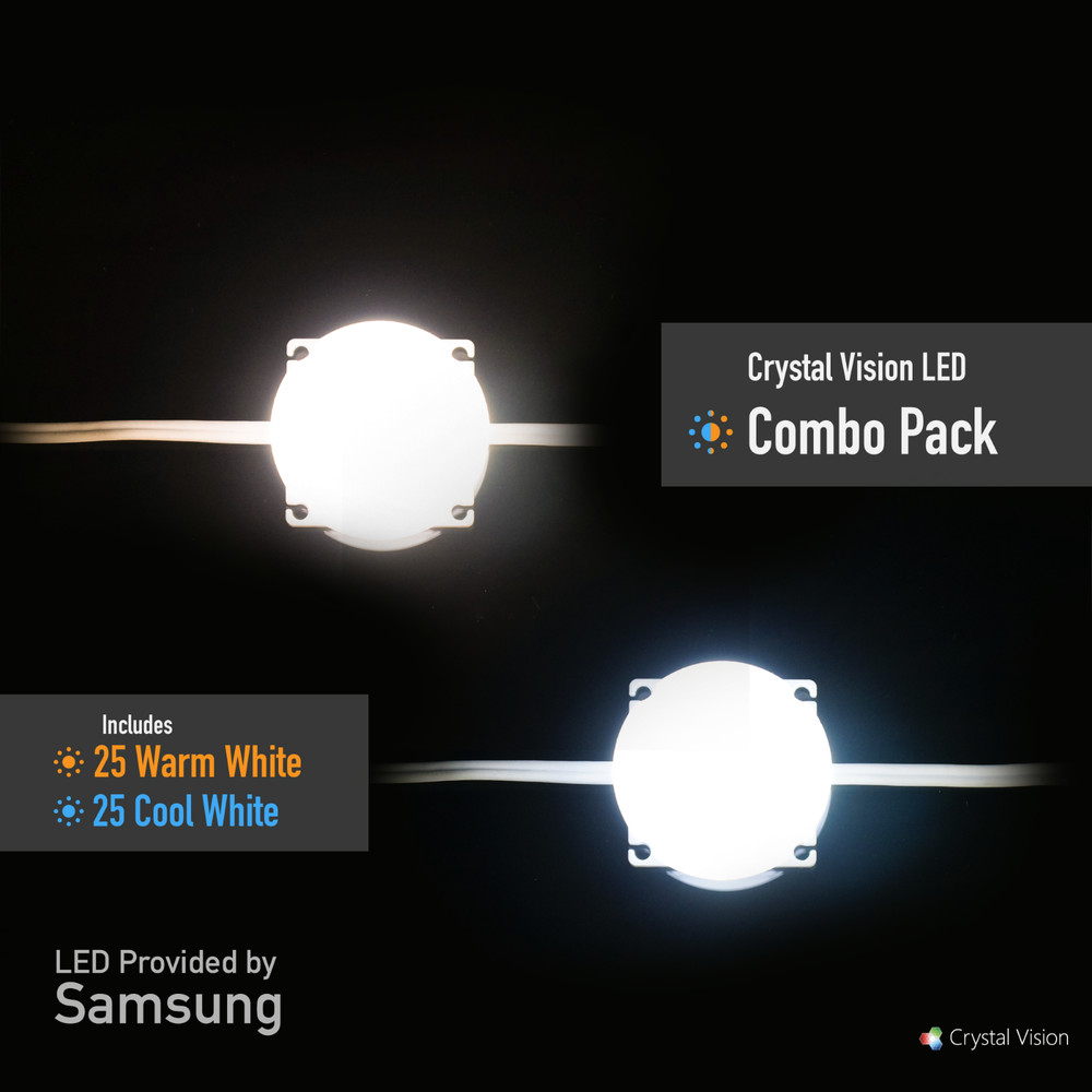 Crystal Vision Ceiling LED Light Kit Provided by Samsung w/ Dimmer Controller