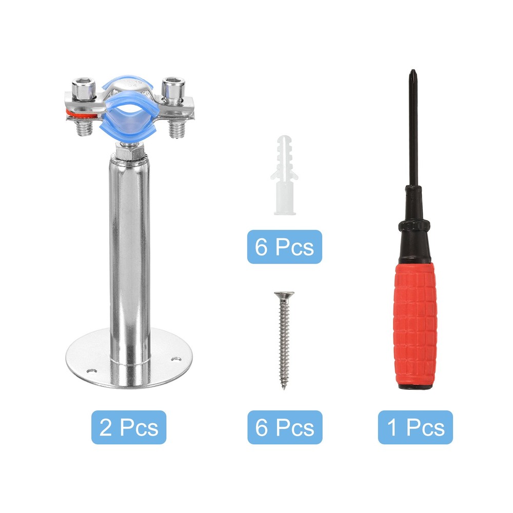 2Pcs Pipe Support, Adjustable Height 100-200mm for OD Pipe 15-19mm