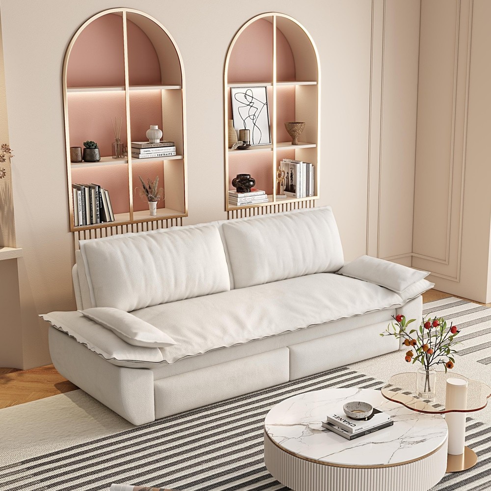 Convertible Sofa Bed 3-in-1 Multi-Function Sleeper Sofa Chair w/ Pull-Out Bed