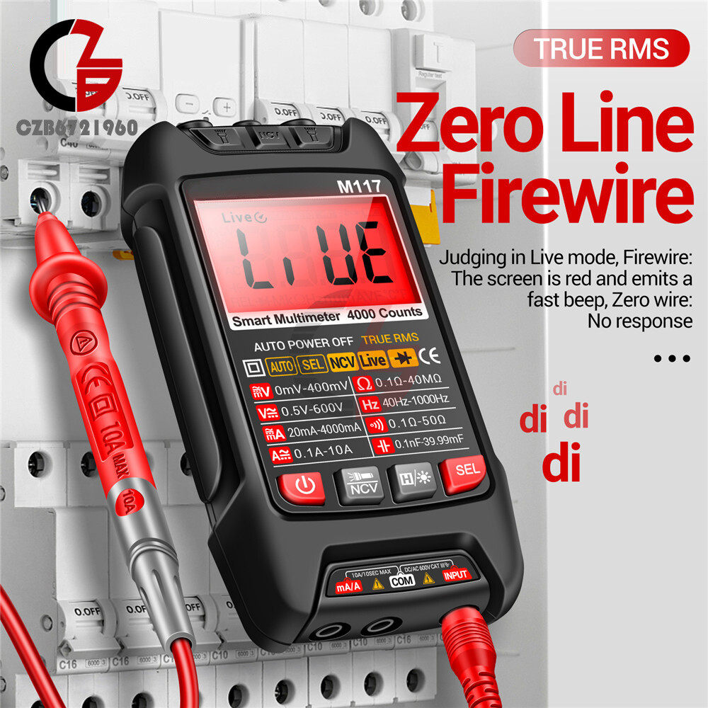 ANENG M117 Digital Multimeter NCV AC/DC Voltmeter Current 4000 Count True RMS