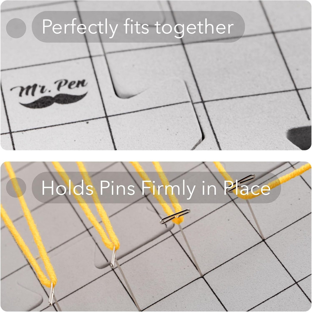 - Interlocking Blocking Mats, 12”X12”, 4 Pack, Blocking Mats for Knitting & Croc