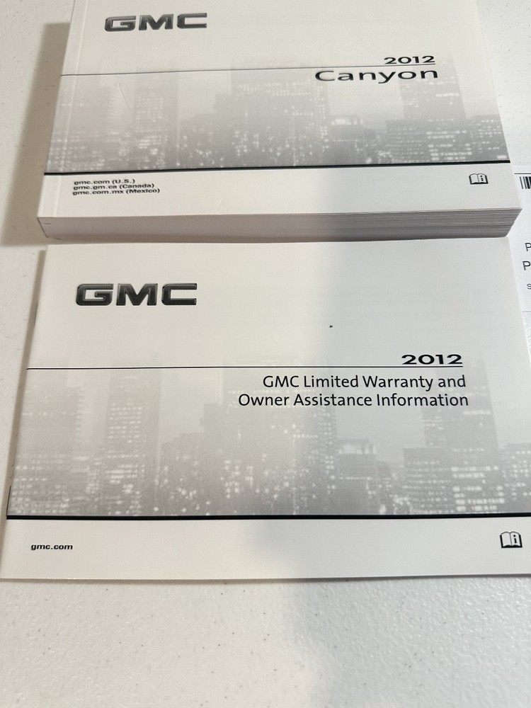 2012 GMC Canyon Owner's Manual Book Set
