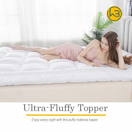 3 Inch Feather Bed Mattress Queen 3in White(handcrafted Cube Stitching)