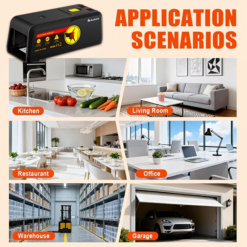 ELECTRIC MOUSE & RAT KILLER - COMPACT ELECTRONIC PEST TRAP WITH ZAPPER FUNCTION