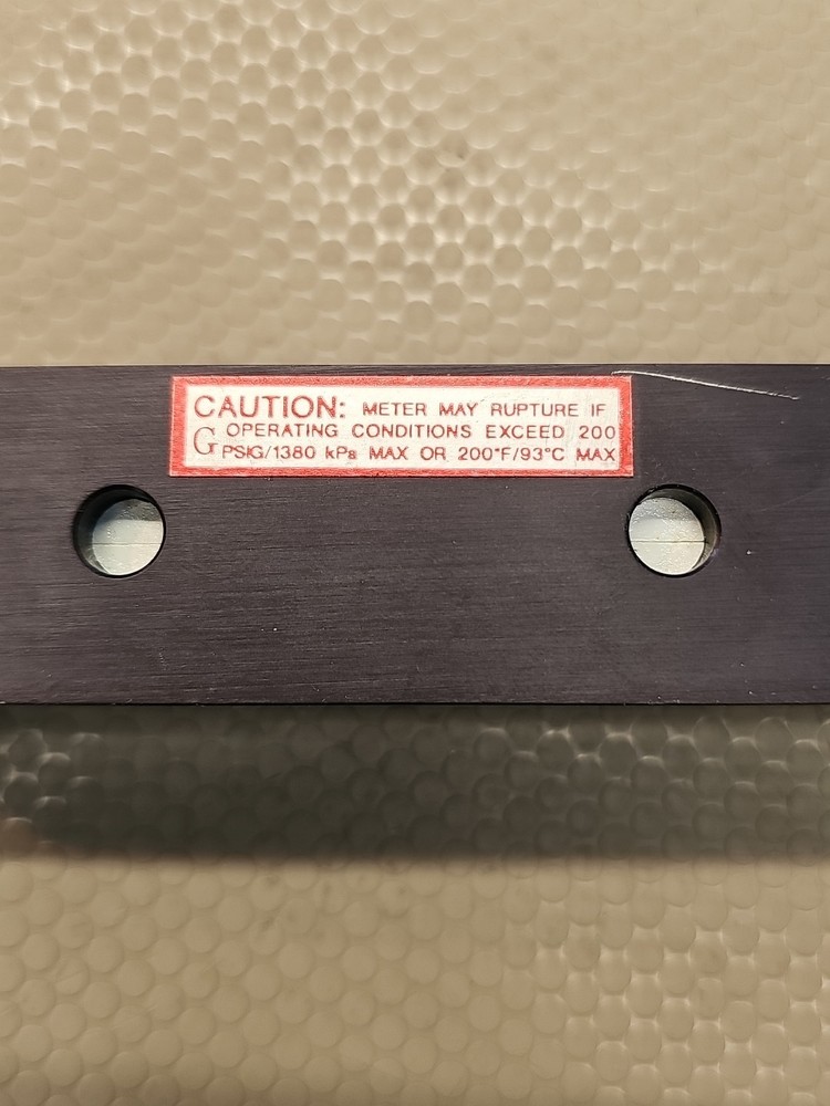 Key Instruments KI Variable Area Flow Meter Rotameter 200 PSI Max