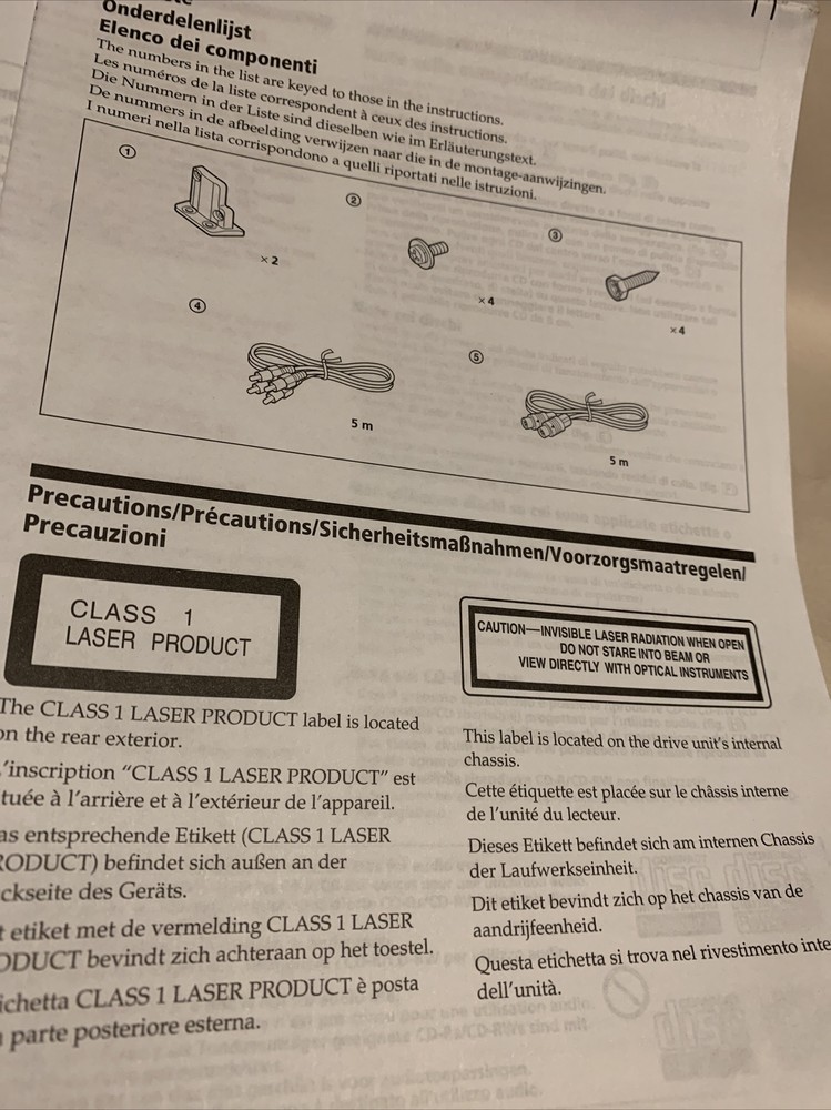 Sony Compact Disc Changer Operating instructions CDX-T69 Original (2002)