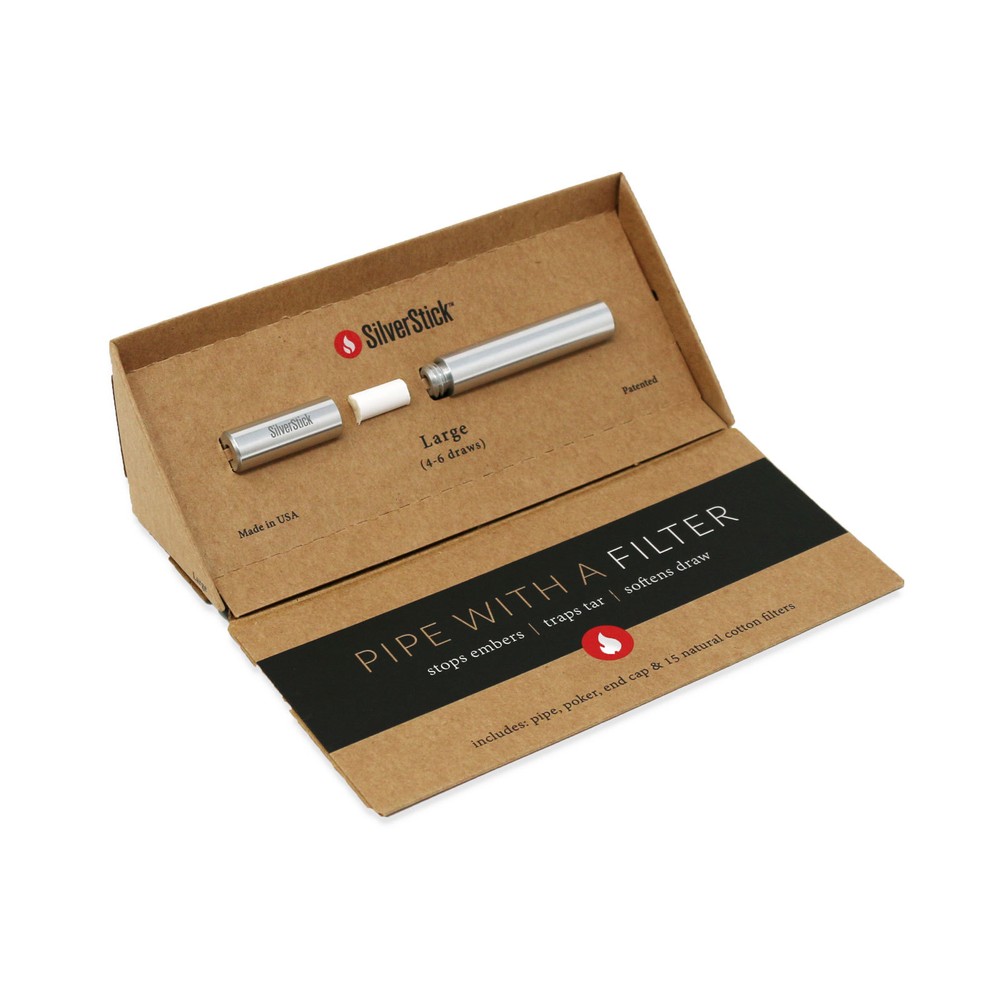 SilverStick Large: The one hitter pipe with a filter