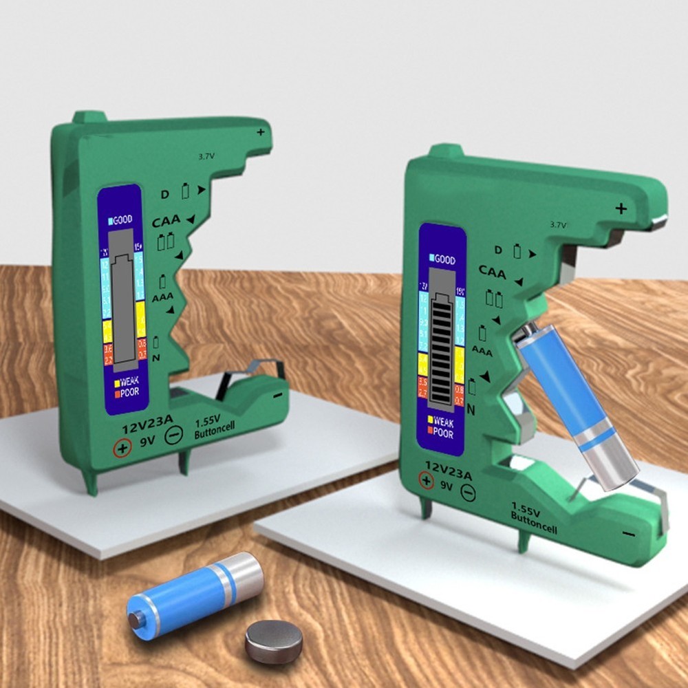 Handheld Battery Tester with LCD for AA AAA C D N and 9V Battery Testing