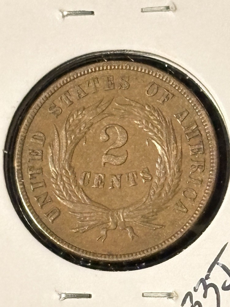 1869 2-Cent Piece AU++ High Grade