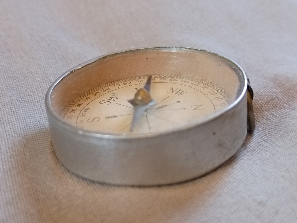 Vintage Compass with Mirror Back Made in Japan.