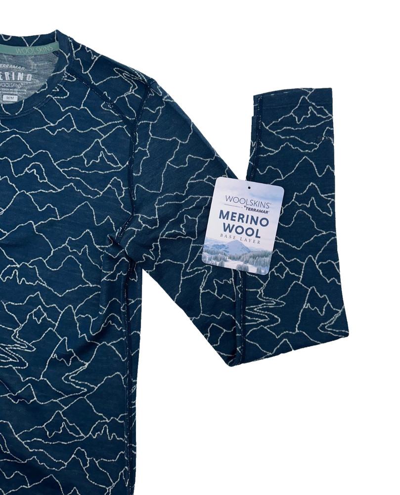 $110 Terramar Woolskins Women’s Merino Base Layer Top - Wave Range- Large -New