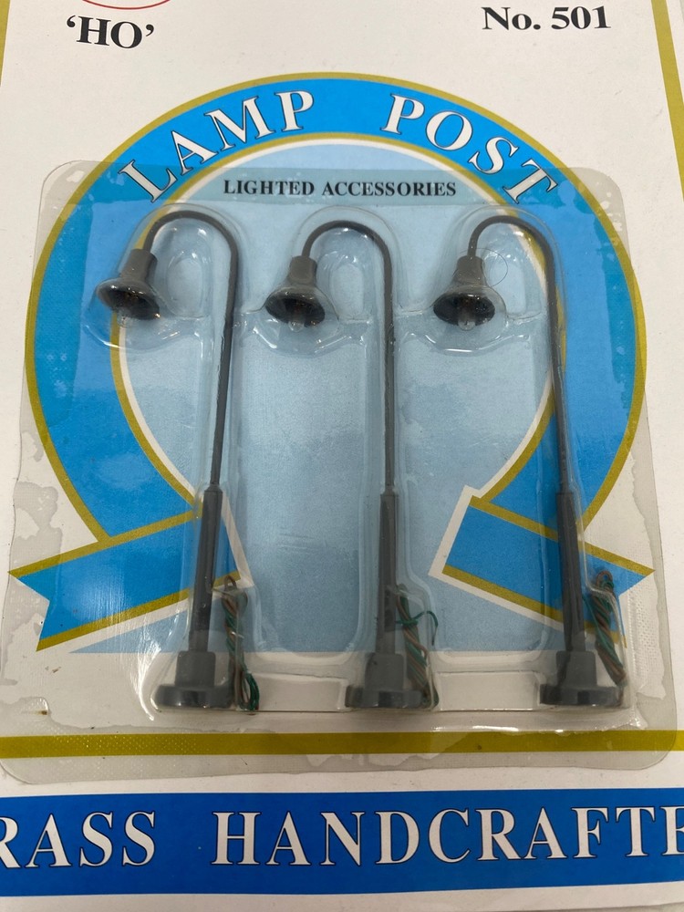 Model Power HO Lamp Posts Lighted Accessories Brass Handcrafted No. 501
