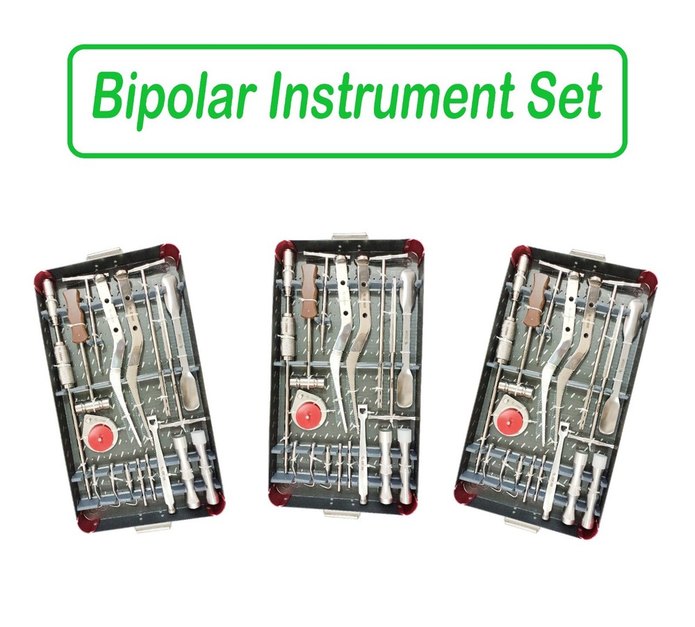Orthopedic Bipolar Instrument Set with Aluminium Graphic Box.