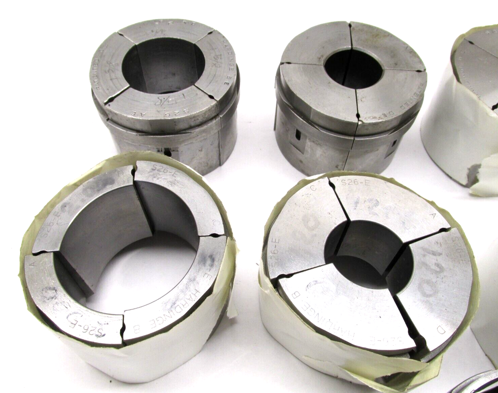 11 ASSORTED HARDINGE S26 EMERGENCY COLLET PAD SETS