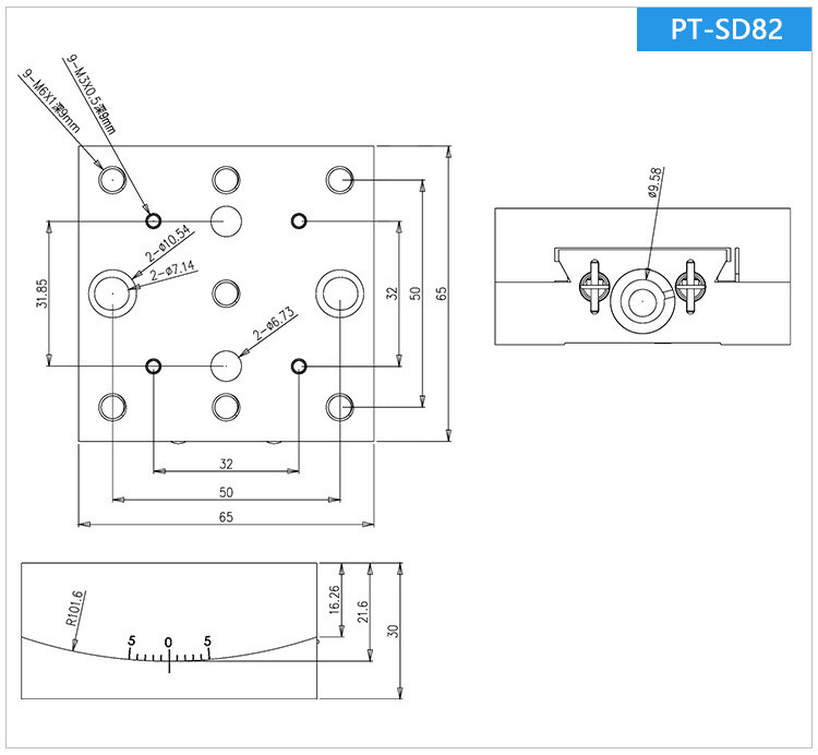 Differential Head Drive Angle Tilt Platform Manual Goniometer Stage