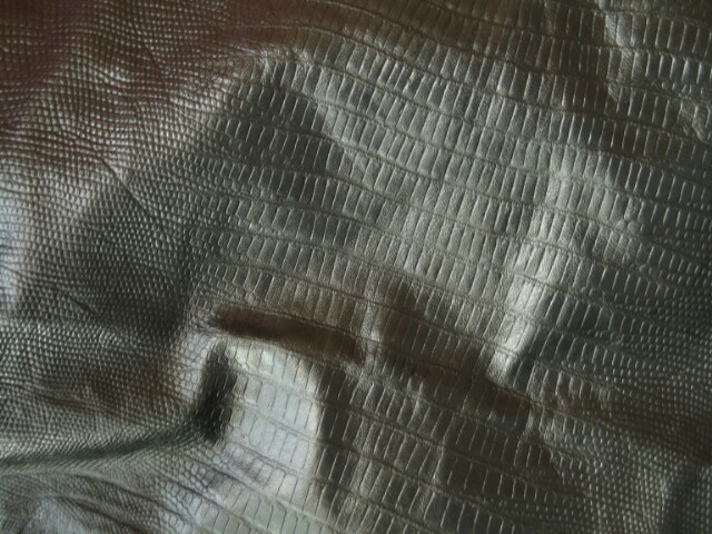 Italian Lambskin Ultra Thin Imprint Lizard Black