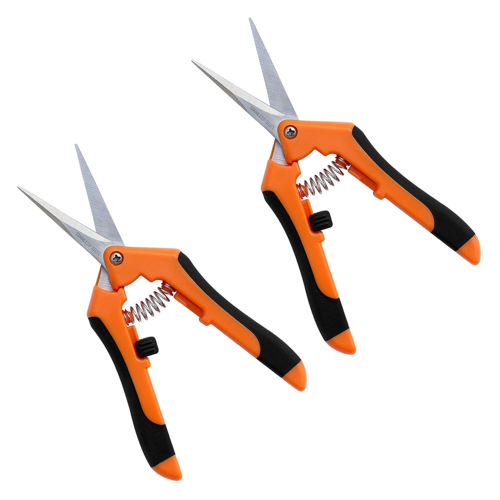 2-Pack 6.5'' Hand Pruner Pruning Shear, Functional Garden Scissors Cutter wit...
