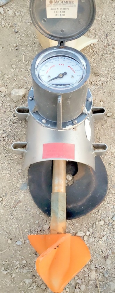 6"  McCrometer Saddle Flow Propeller Flow Meter -   OD = 6.625 in