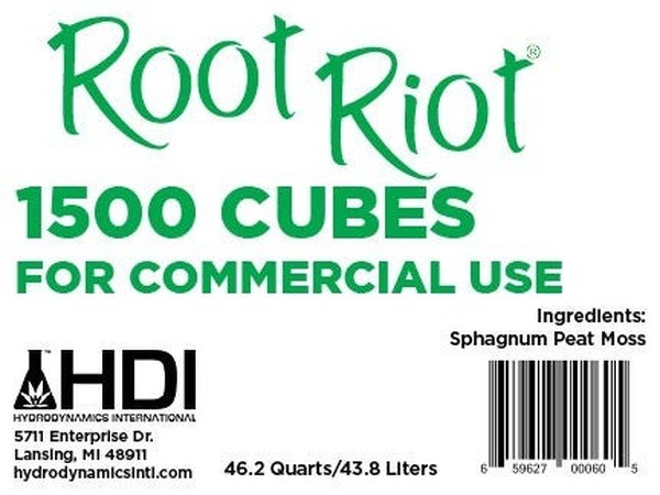 Hydrodynamics Root Riot Replacement Cubes - 1500 Cubes Hydroponic Propagation