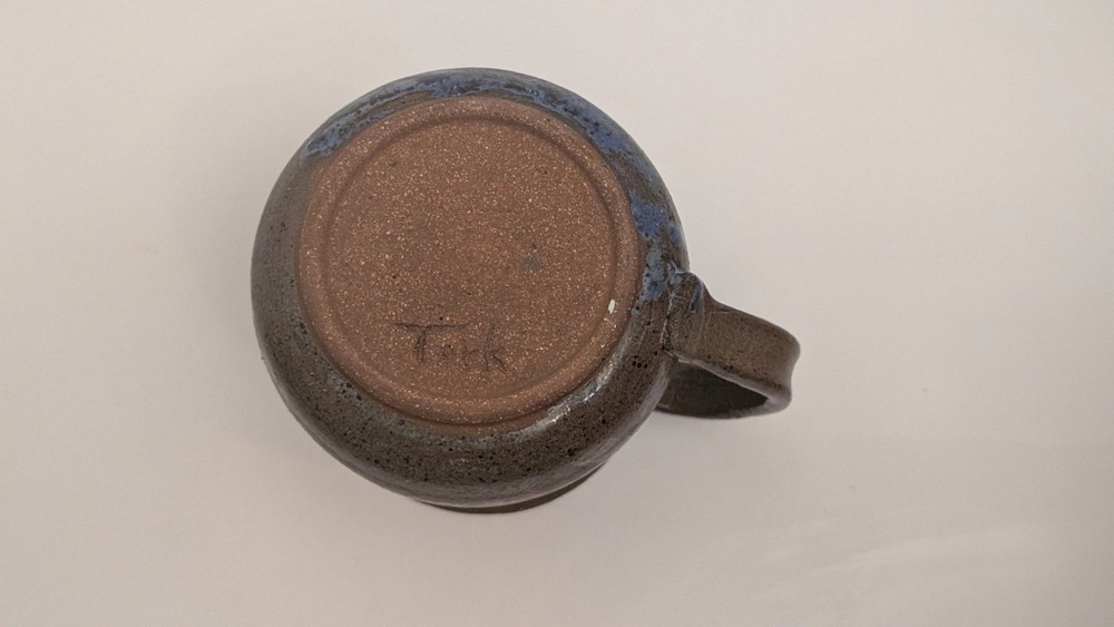 Small Brown Artisan Ceramic Pitcher